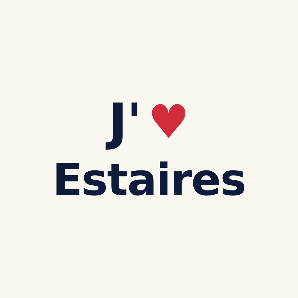Tasse personnalisée Estaires — design « J'aime Estaires » imprimé sur la tasse