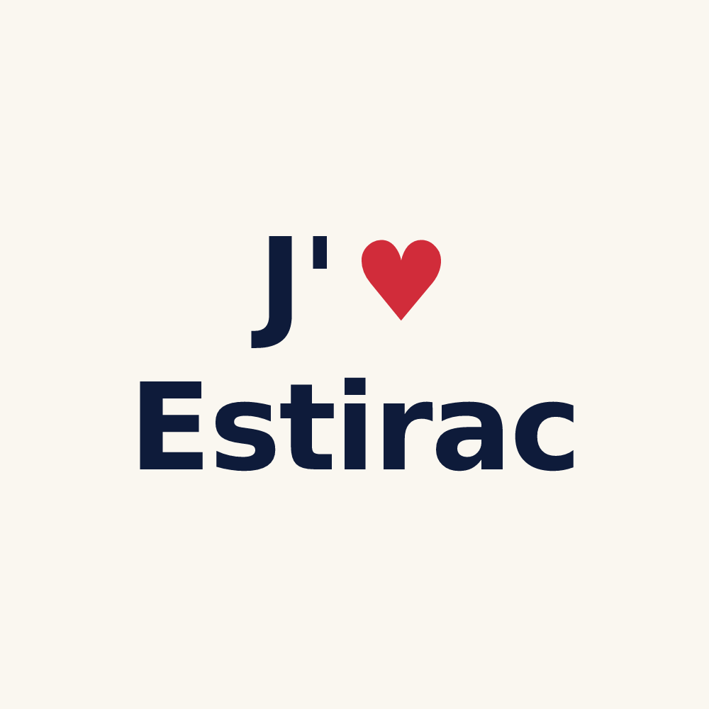 Tasse personnalisée Estirac — design J'aime Estirac