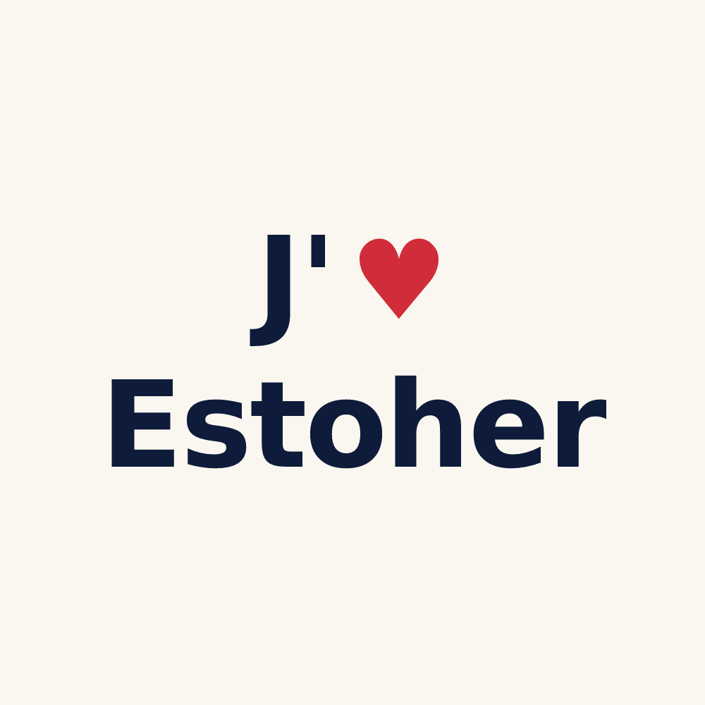 Tasse personnalisée Estoher — design J'aime Estoher