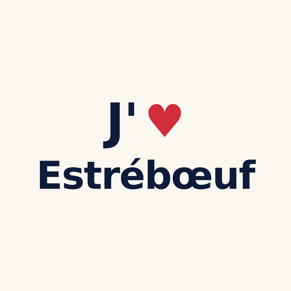 Tasse personnalisée Estrébœuf — design J'aime Estrébœuf