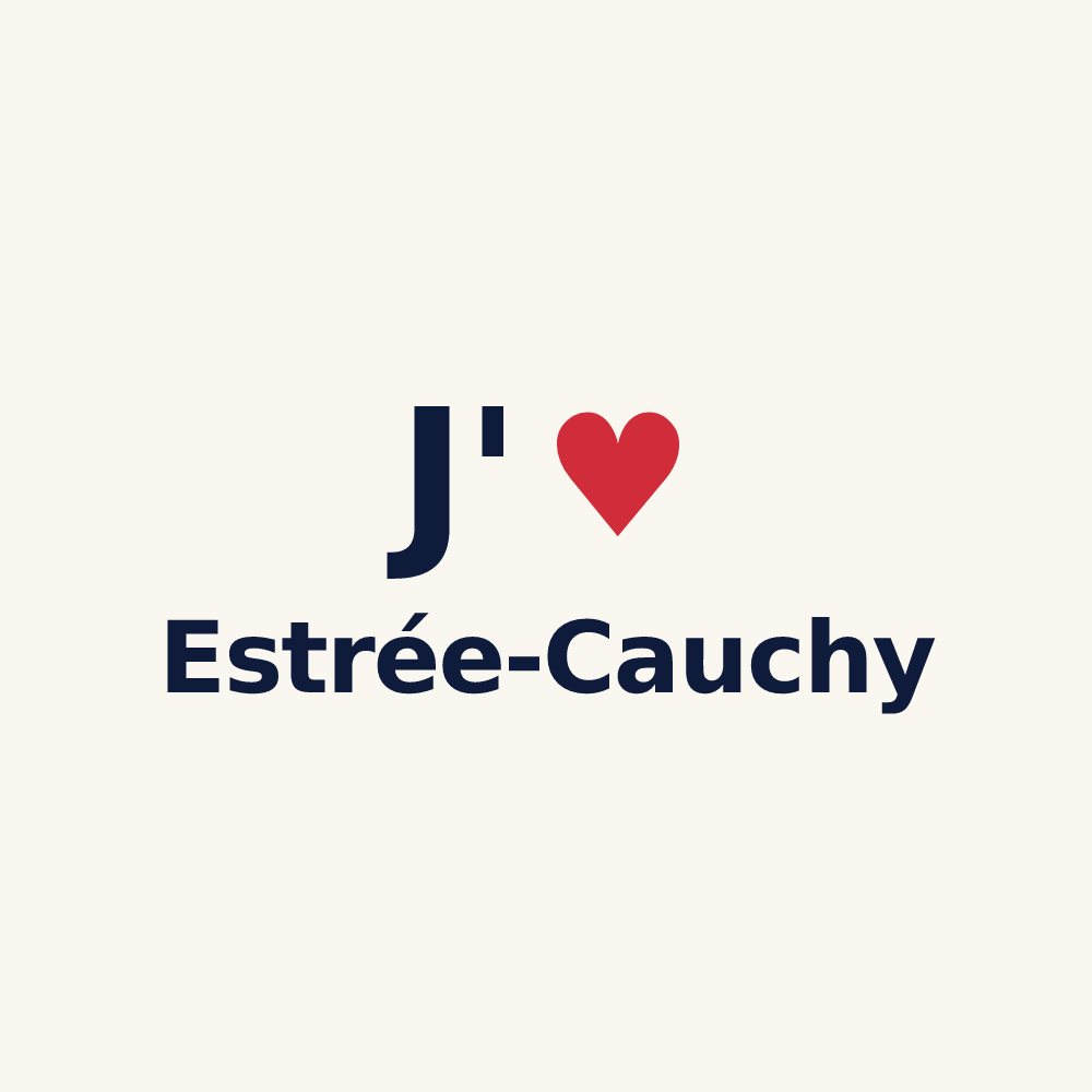Tasse personnalisée Estrée-Cauchy — design J'aime Estrée-Cauchy