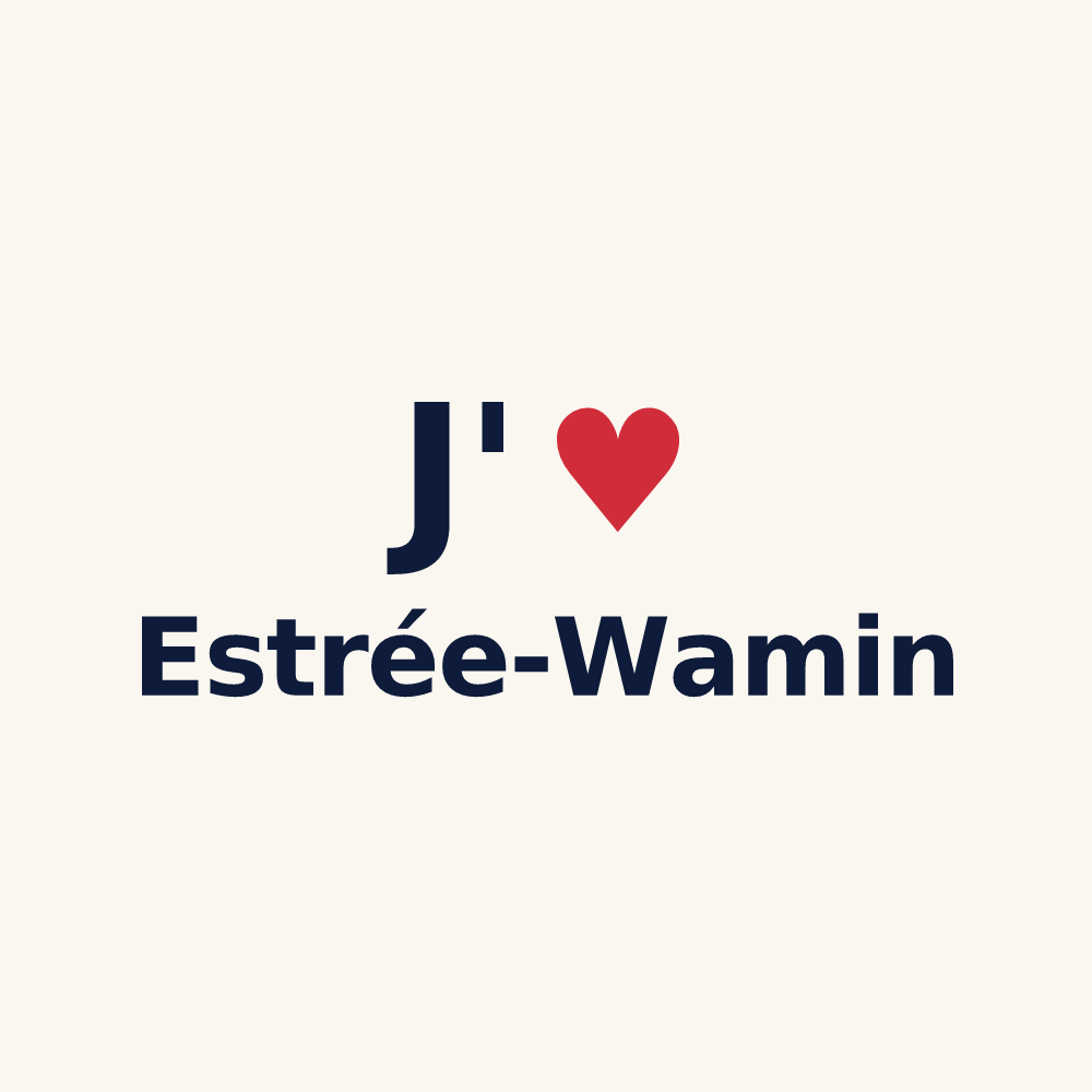 Tasse personnalisée Estrée-Wamin — design J'aime Estrée-Wamin