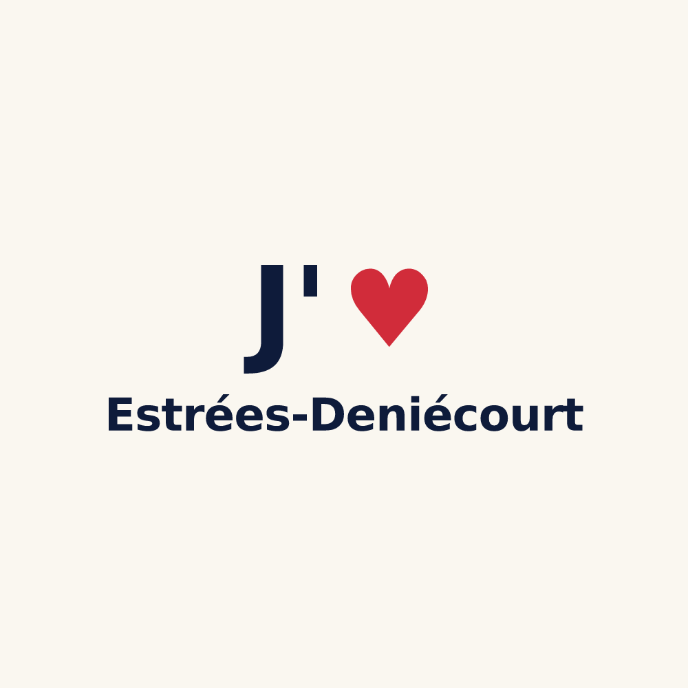 Tasse personnalisée Estrées-Deniécourt — design J'aime Estrées-Deniécourt