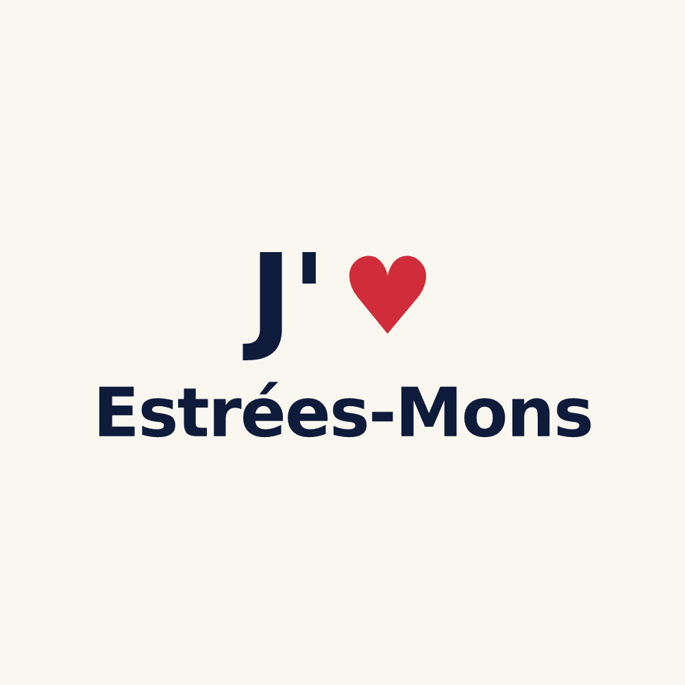 Tasse personnalisée Estrées-Mons — design J'aime Estrées-Mons