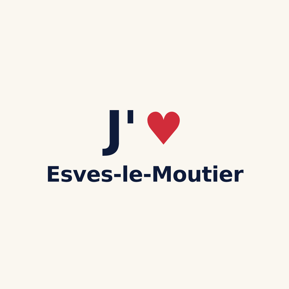 Tasse personnalisée Esves-le-Moutier — design « J'aime Esves-le-Moutier » imprimé sur la tasse