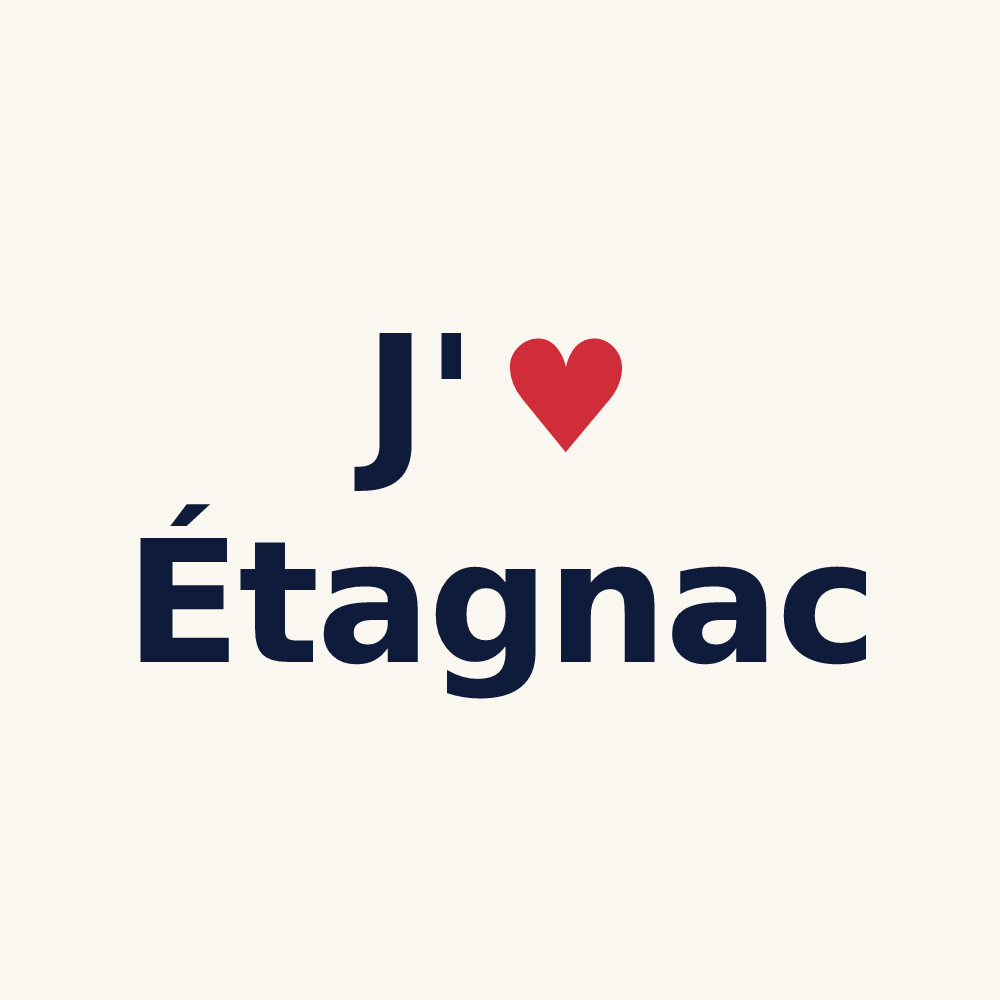 Tasse personnalisée Étagnac — design J'aime Étagnac