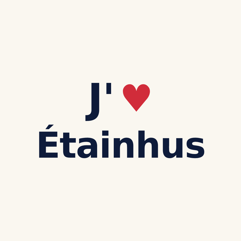 Tasse personnalisée Étainhus — design J'aime Étainhus