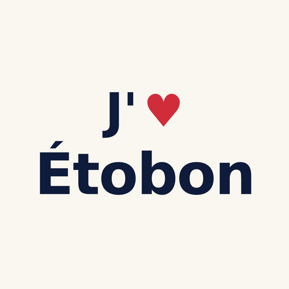 Tasse personnalisée Étobon — design J'aime Étobon