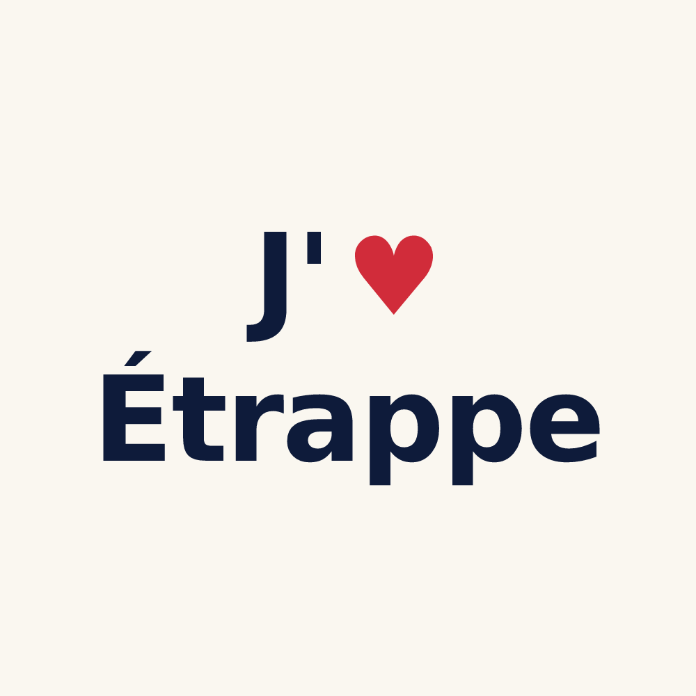 Tasse personnalisée Étrappe — design J'aime Étrappe