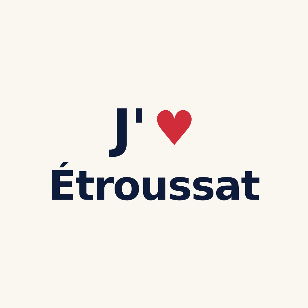 Tasse personnalisée Étroussat — design J'aime Étroussat