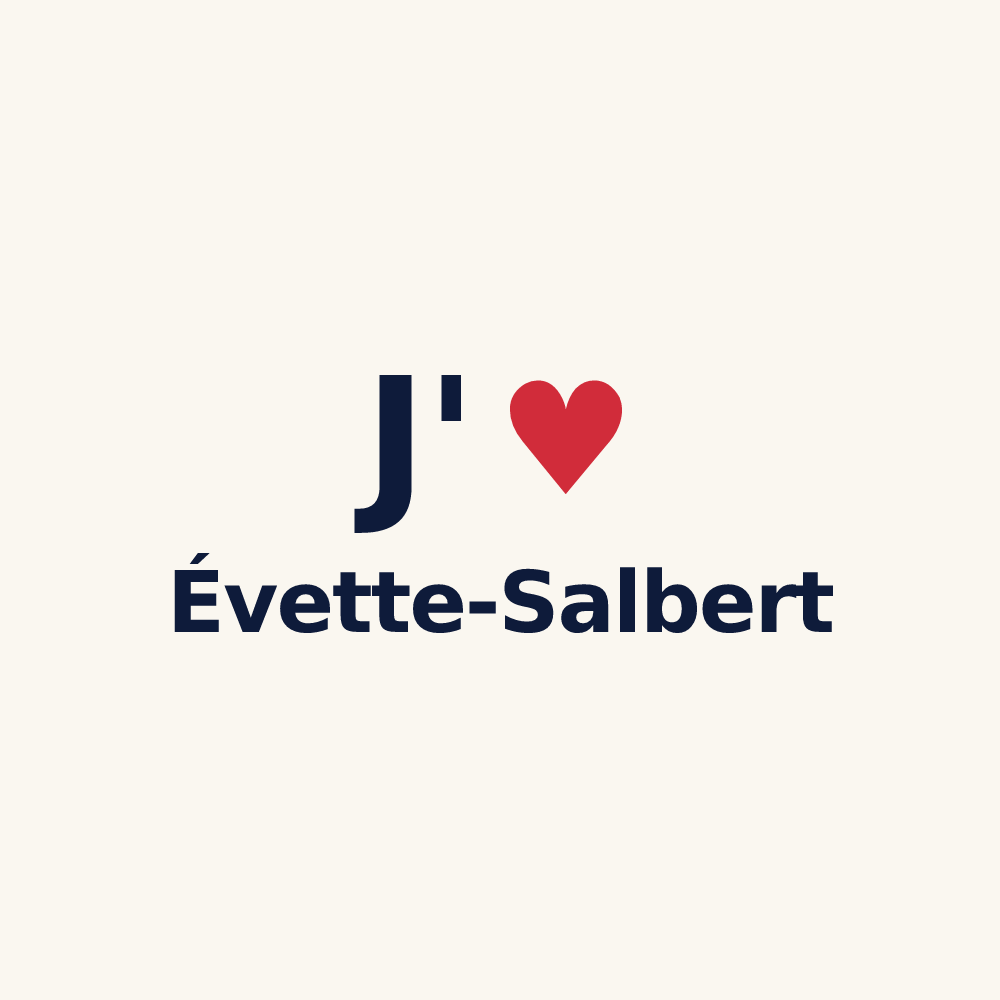 Tasse personnalisée Évette-Salbert — design « J'aime Évette-Salbert » imprimé sur la tasse