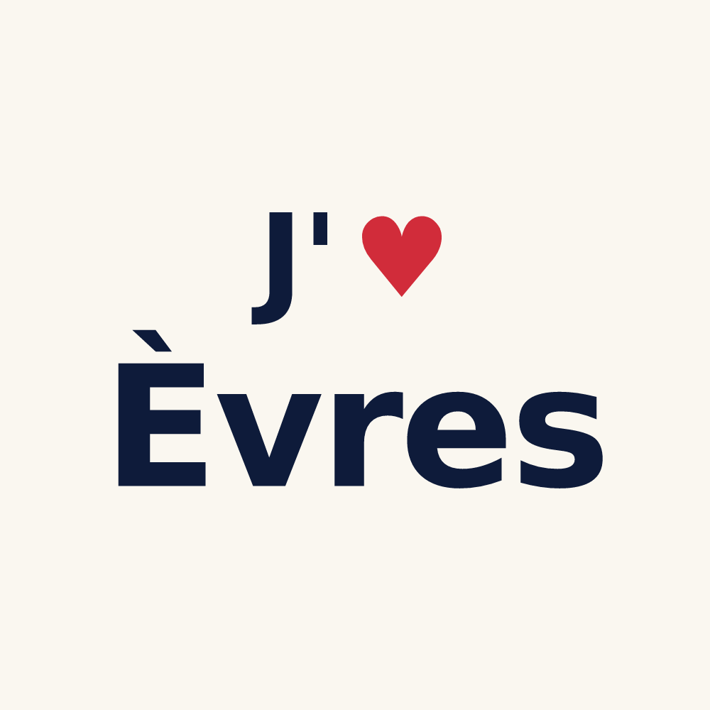 Tasse personnalisée Èvres — design J'aime Èvres