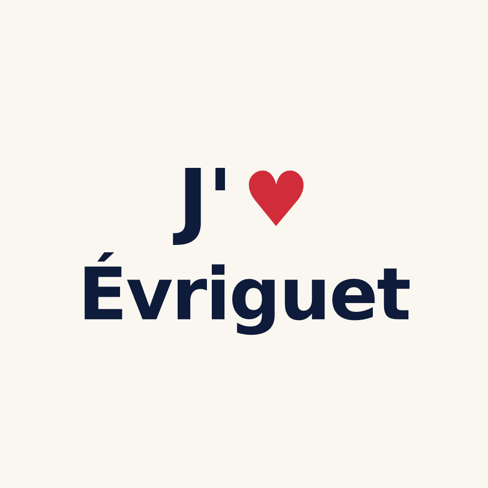 Tasse personnalisée Évriguet — design J'aime Évriguet