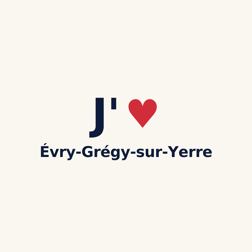 Tasse personnalisée Évry-Grégy-sur-Yerre — design J'aime Évry-Grégy-sur-Yerre