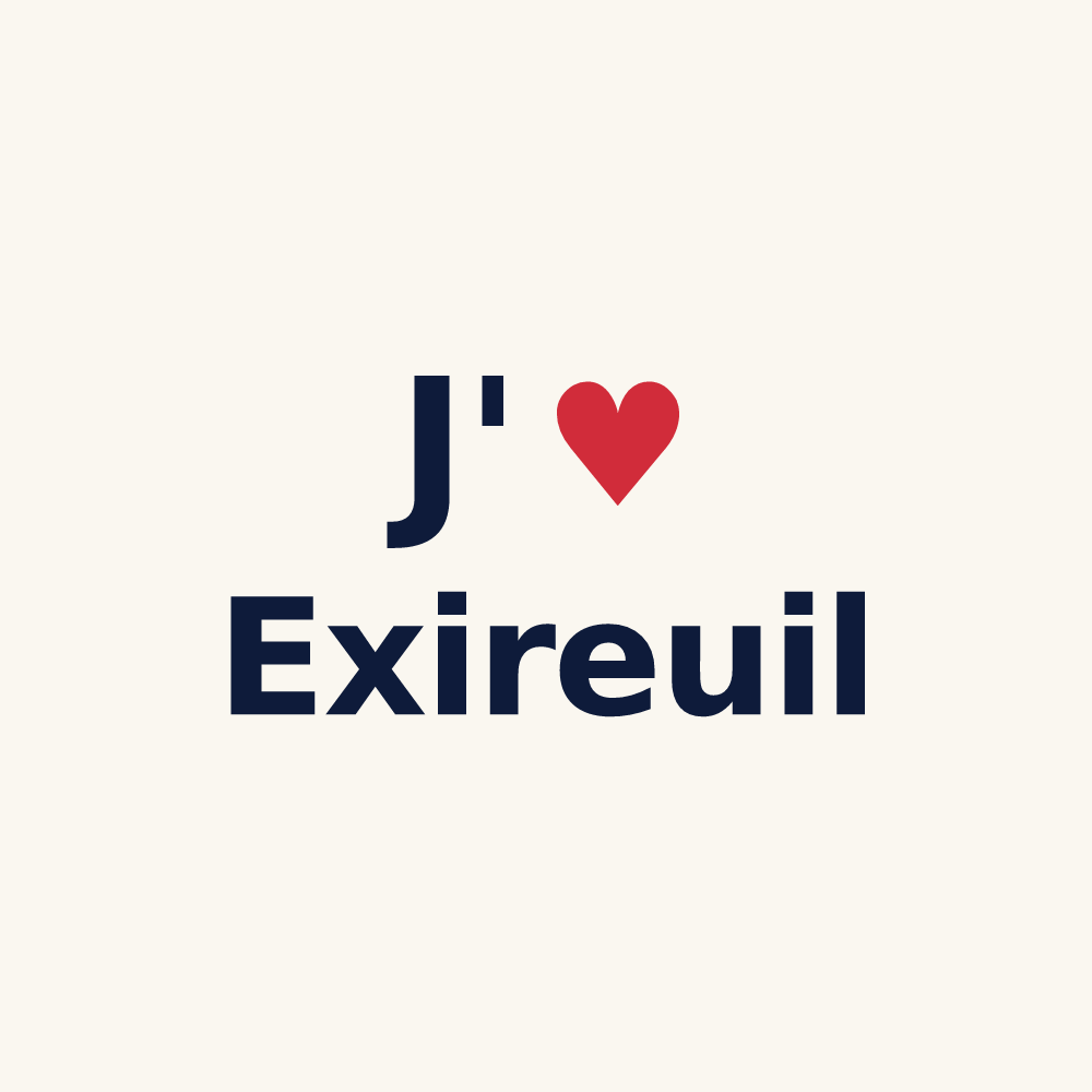 Tasse personnalisée Exireuil — design J'aime Exireuil