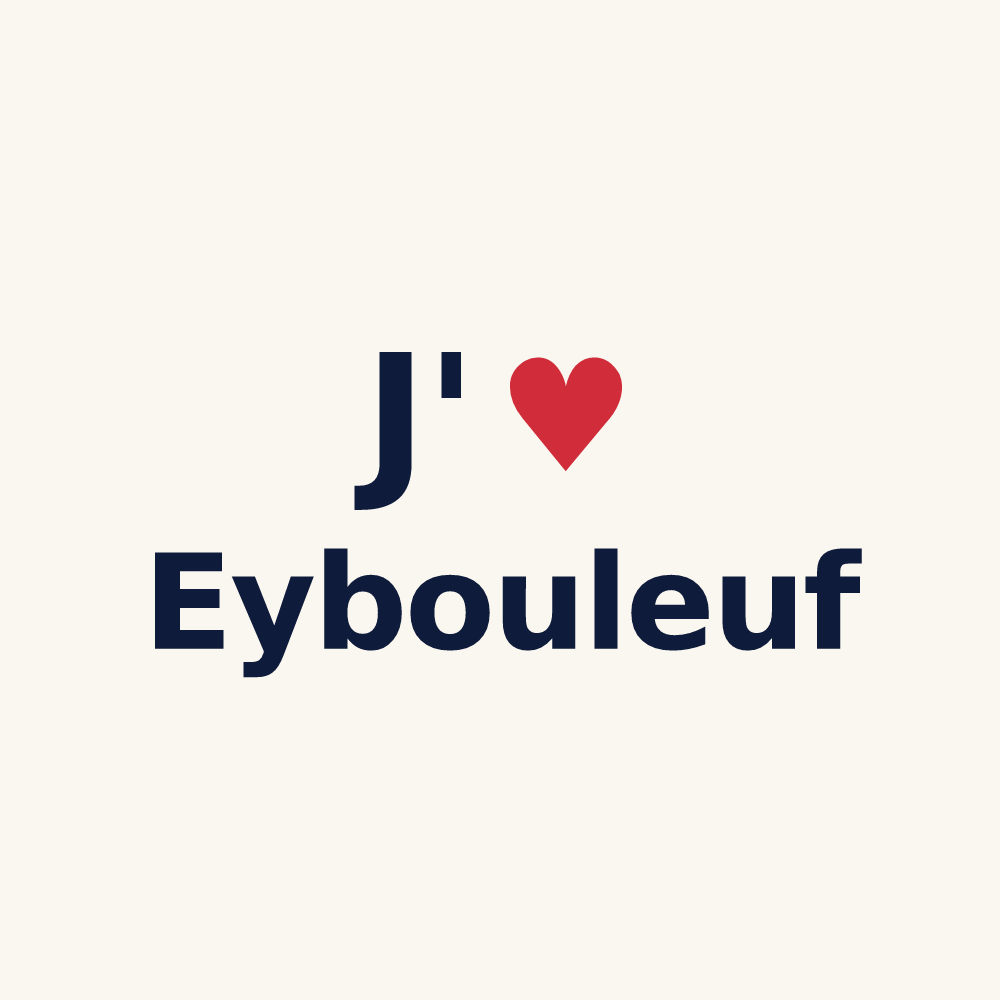 Tasse personnalisée Eybouleuf — design J'aime Eybouleuf
