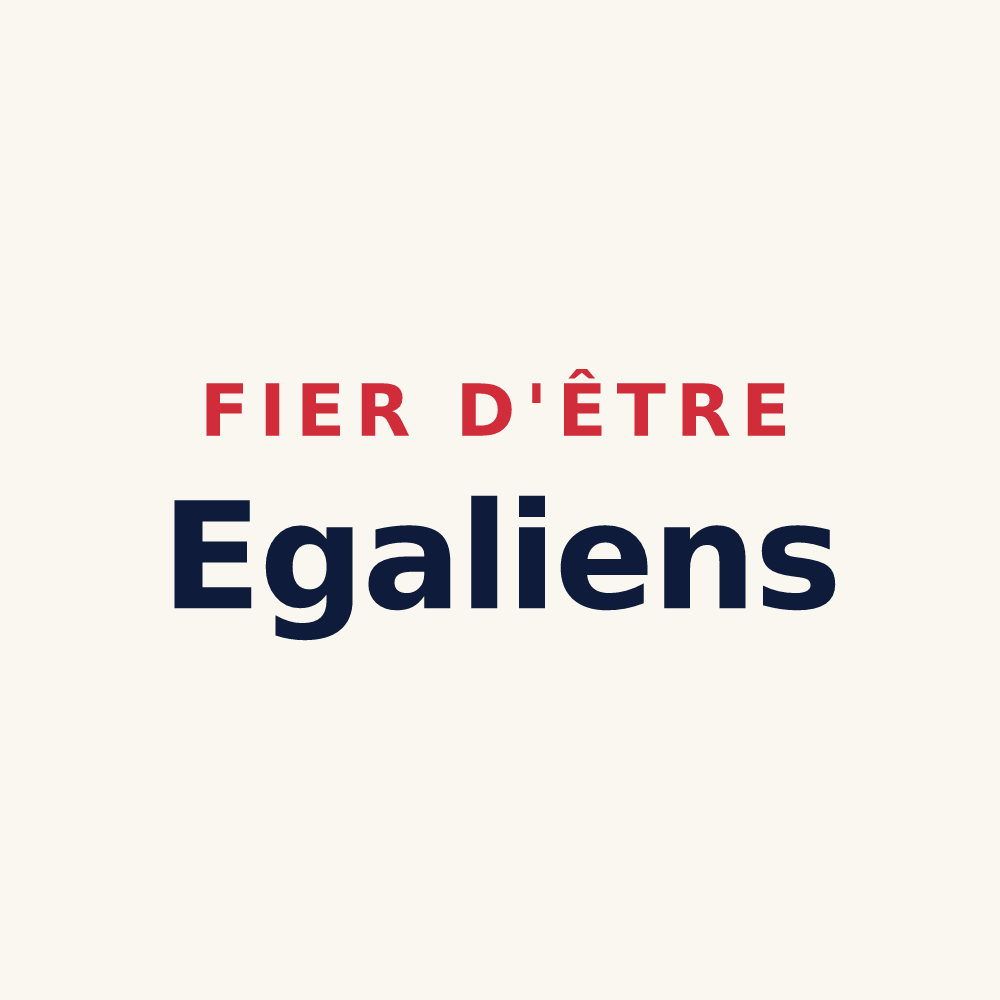 Tasse « Fier d'être Egaliens » — design pour Eyjeaux