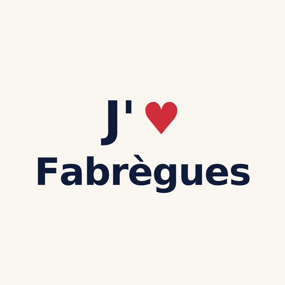 Tasse personnalisée Fabrègues — design J'aime Fabrègues