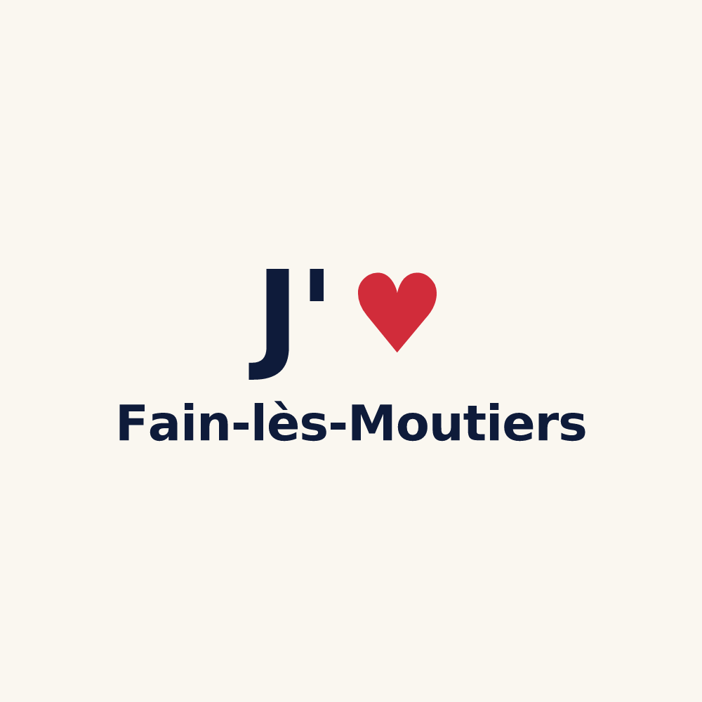 Tasse personnalisée Fain-lès-Moutiers — design « J'aime Fain-lès-Moutiers » imprimé sur la tasse
