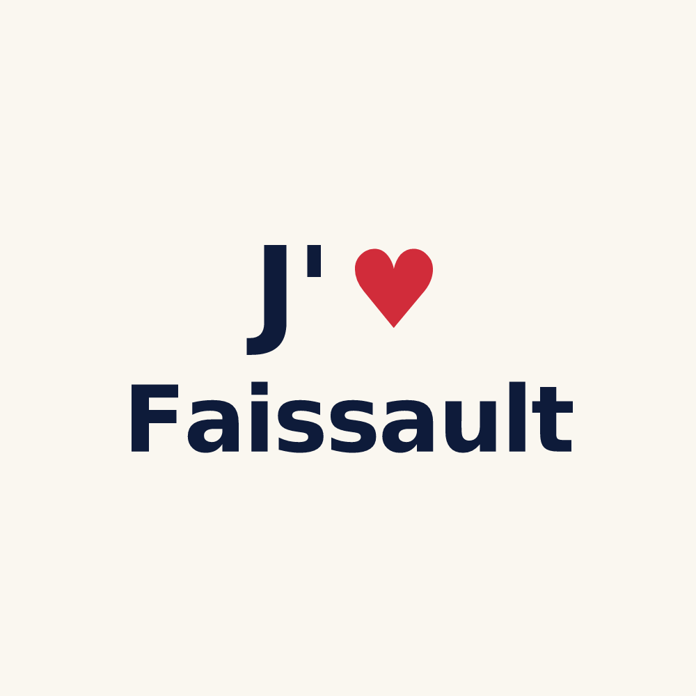 Tasse personnalisée Faissault — design J'aime Faissault