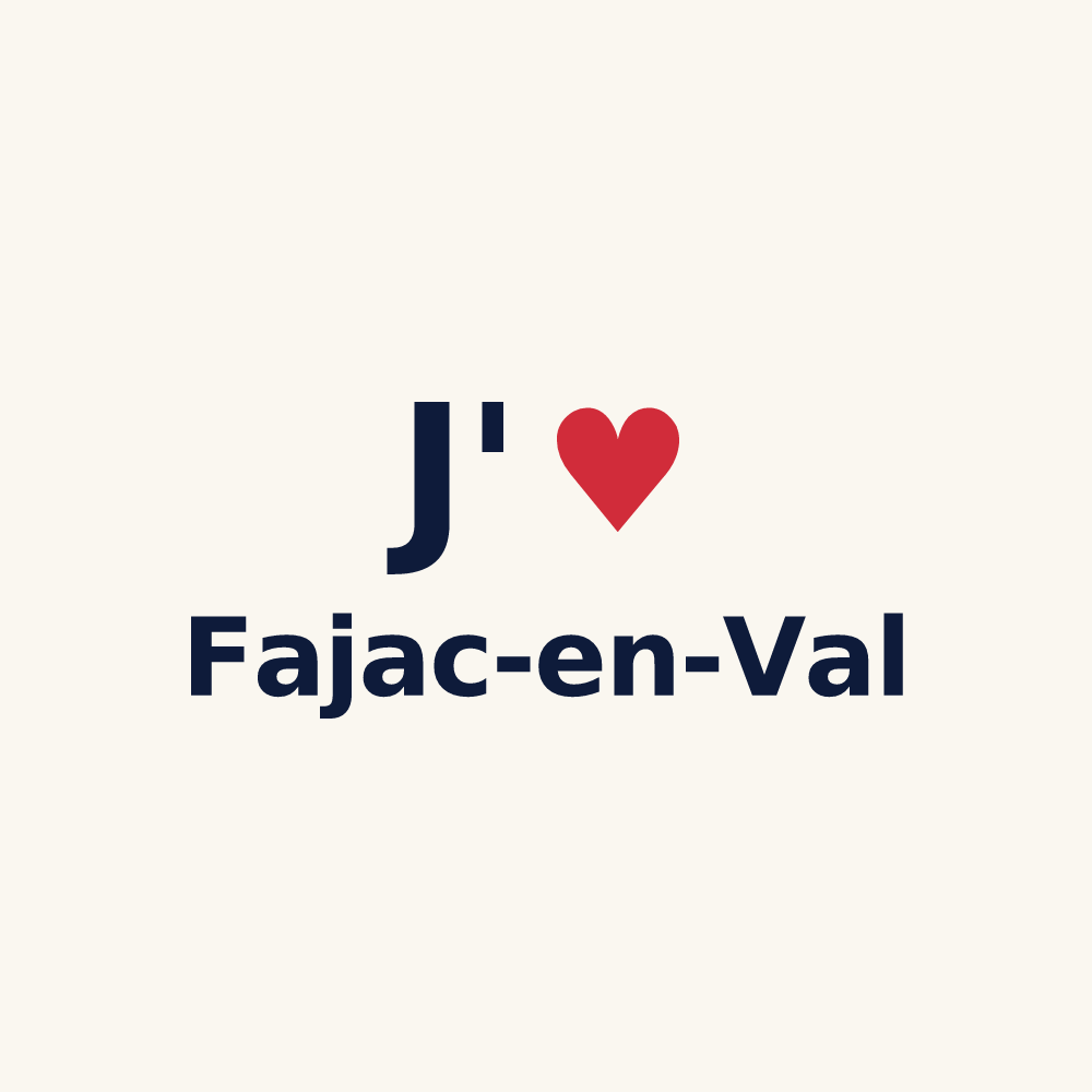 Tasse personnalisée Fajac-en-Val — design J'aime Fajac-en-Val