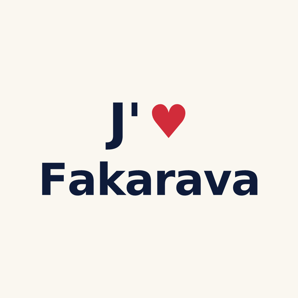 Tasse personnalisée Fakarava — design J'aime Fakarava