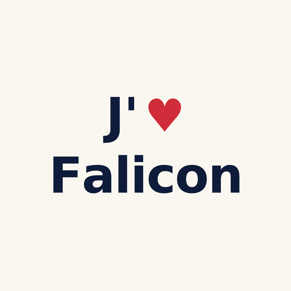 Tasse personnalisée Falicon — design J'aime Falicon