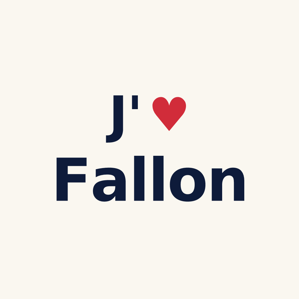 Tasse personnalisée Fallon — design « J'aime Fallon » imprimé sur la tasse