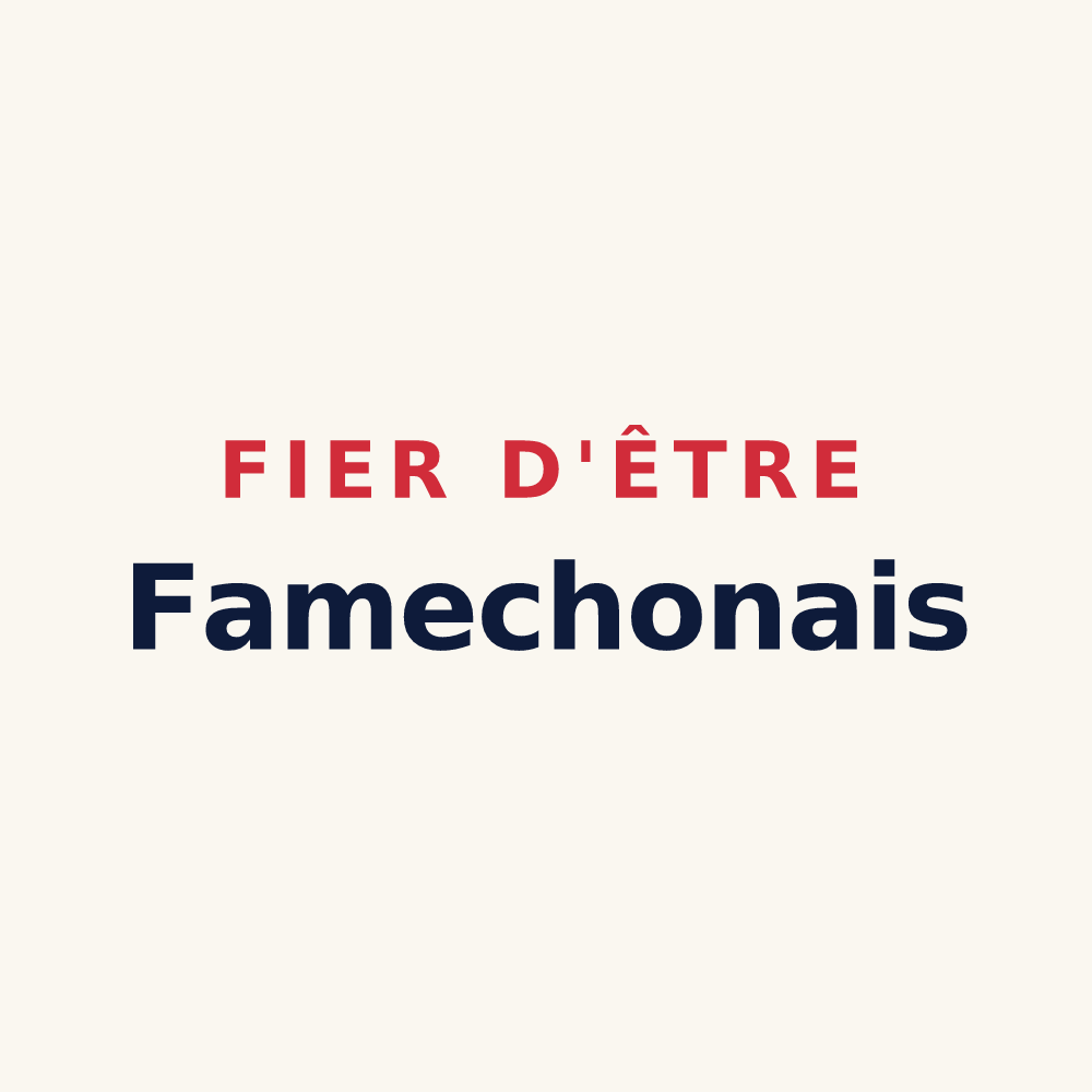 Tasse « Fier d'être Famechonais » — design pour Famechon
