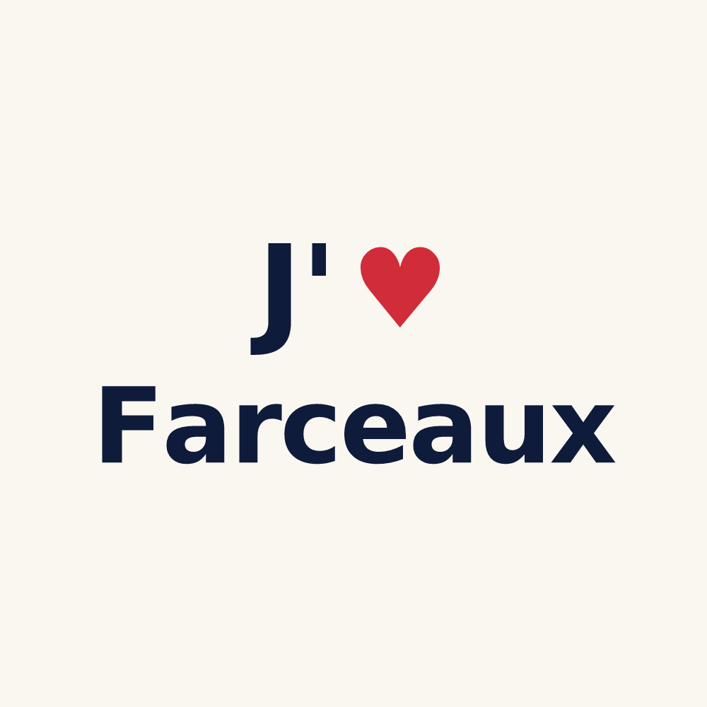 Tasse personnalisée Farceaux — design J'aime Farceaux