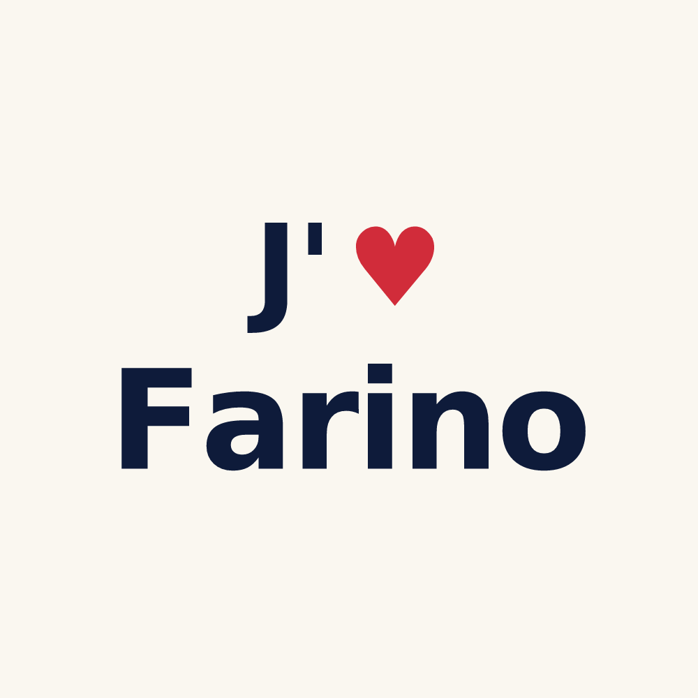 Tasse personnalisée Farino — design J'aime Farino