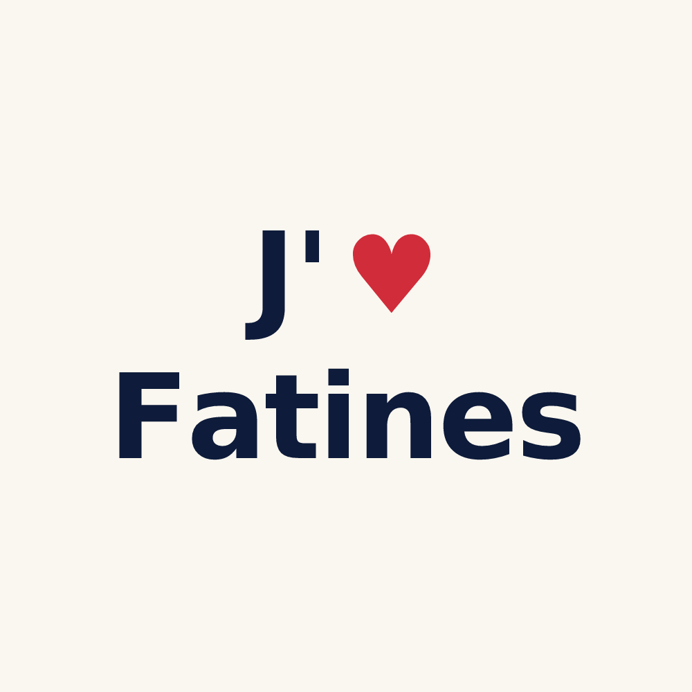 Tasse personnalisée Fatines — design « J'aime Fatines » imprimé sur la tasse
