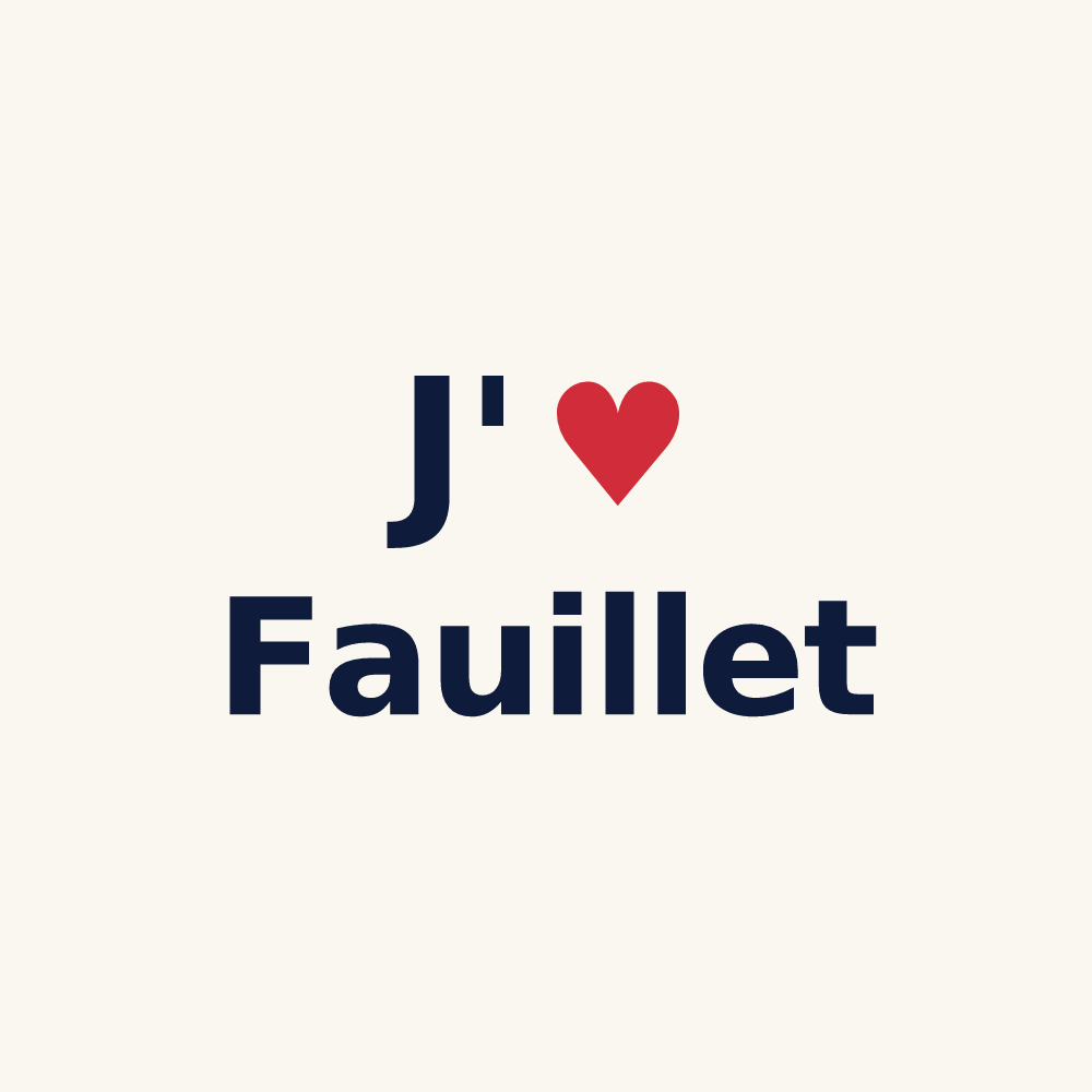 Tasse personnalisée Fauillet — design J'aime Fauillet