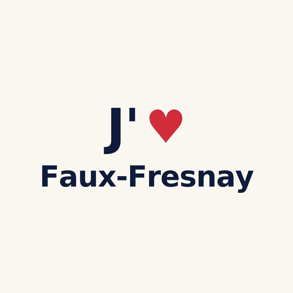 Tasse personnalisée Faux-Fresnay — design J'aime Faux-Fresnay