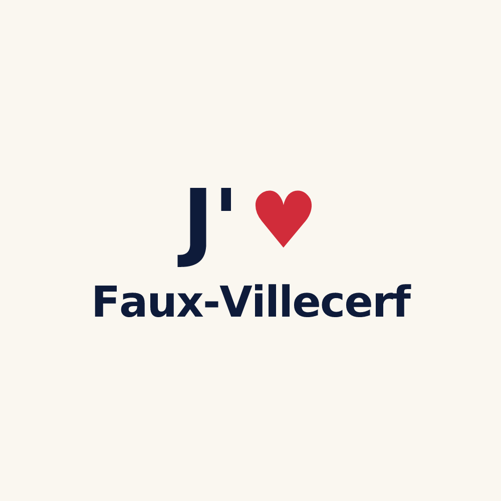 Tasse personnalisée Faux-Villecerf — design J'aime Faux-Villecerf