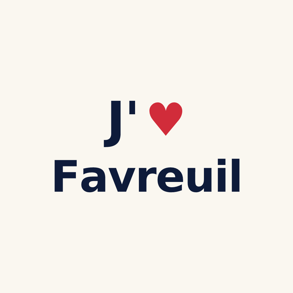 Tasse personnalisée Favreuil — design J'aime Favreuil
