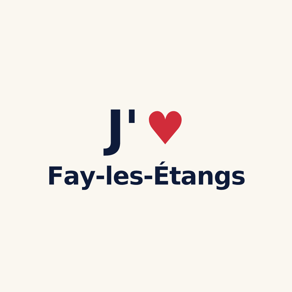 Tasse personnalisée Fay-les-Étangs — design J'aime Fay-les-Étangs