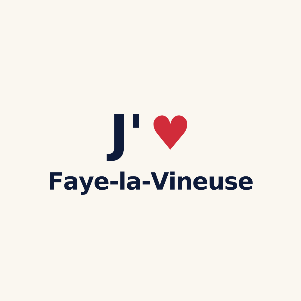 Tasse personnalisée Faye-la-Vineuse — design J'aime Faye-la-Vineuse