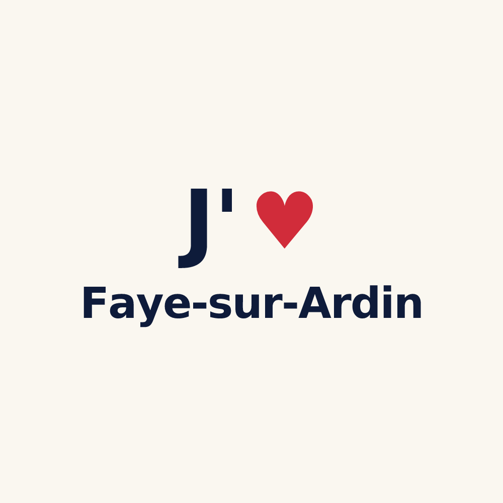 Tasse personnalisée Faye-sur-Ardin — design J'aime Faye-sur-Ardin