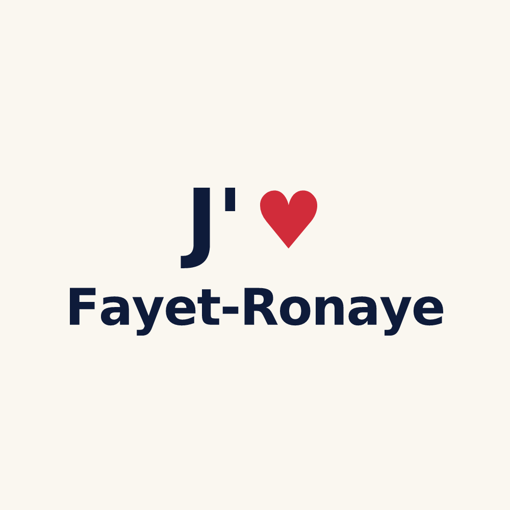 Tasse personnalisée Fayet-Ronaye — design J'aime Fayet-Ronaye