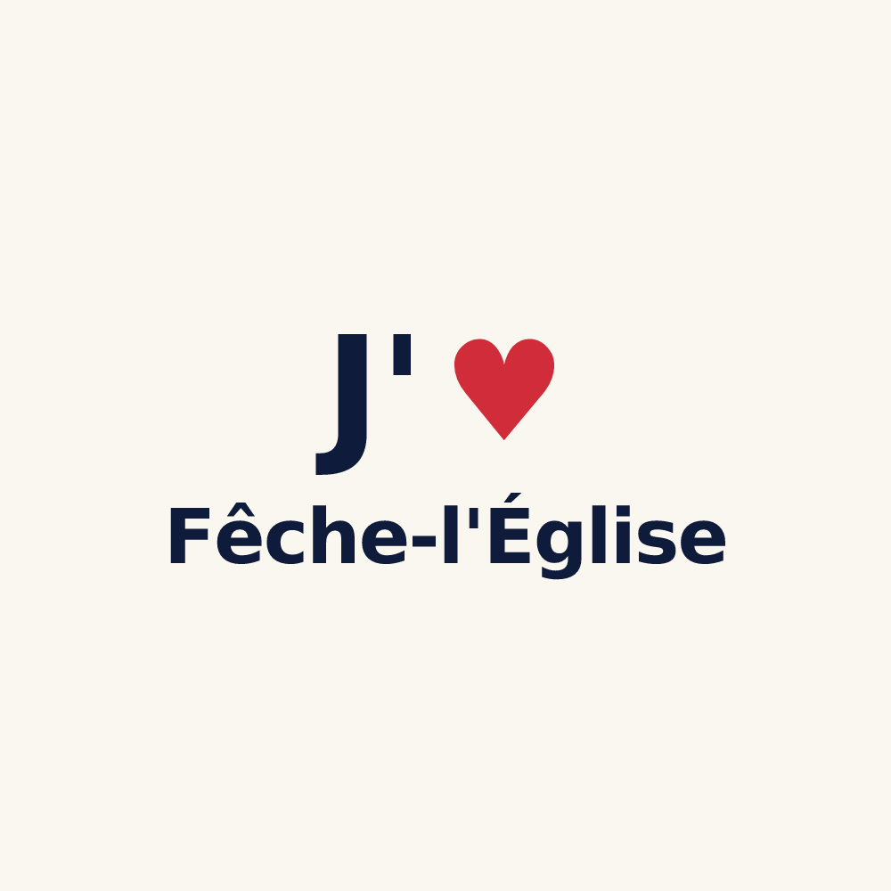 Tasse personnalisée Fêche-l'Église — design J'aime Fêche-l'Église