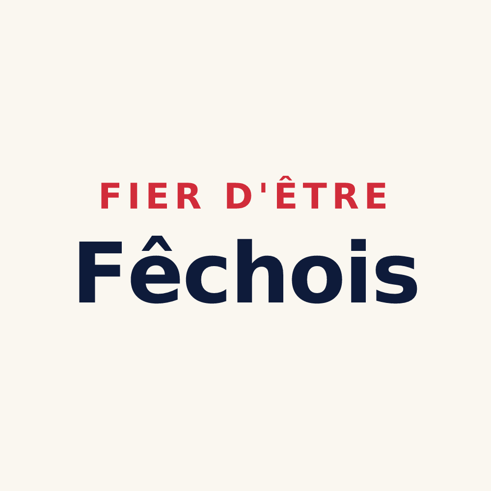 Tasse « Fier d'être Fêchois » — design pour Fêche-l'Église