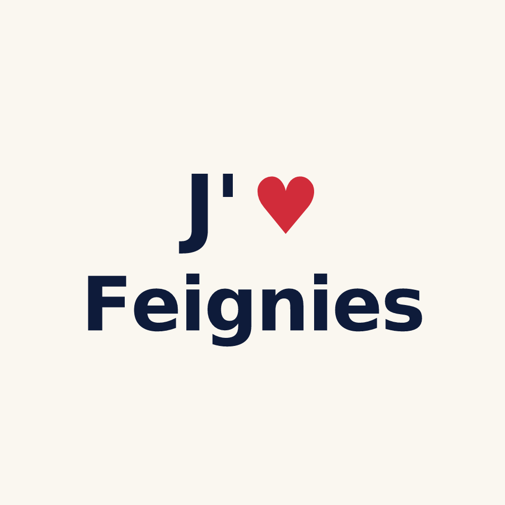 Tasse personnalisée Feignies — design J'aime Feignies