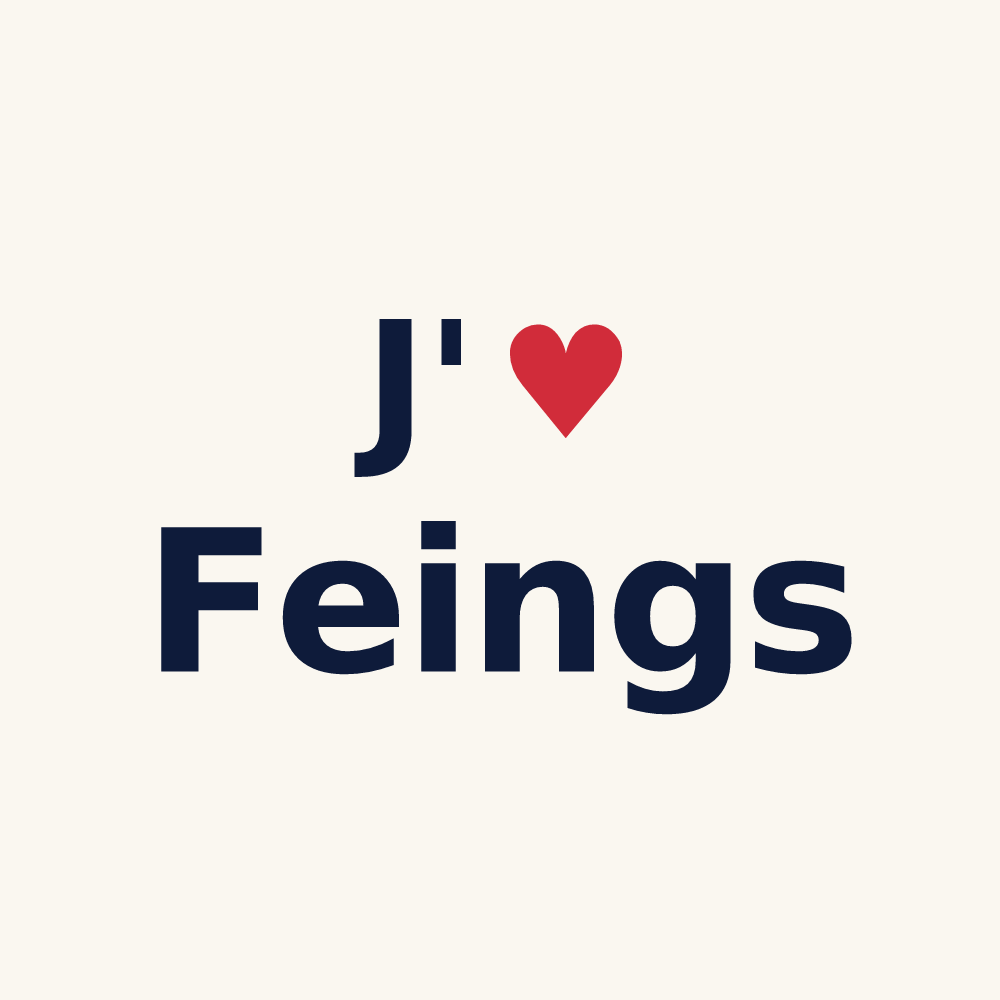 Tasse personnalisée Feings — design J'aime Feings