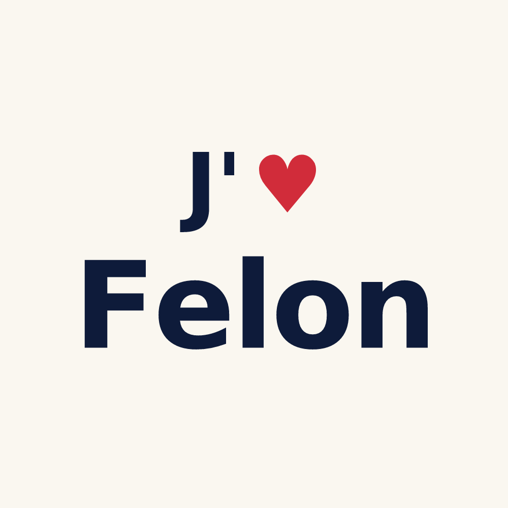 Tasse personnalisée Felon — design J'aime Felon