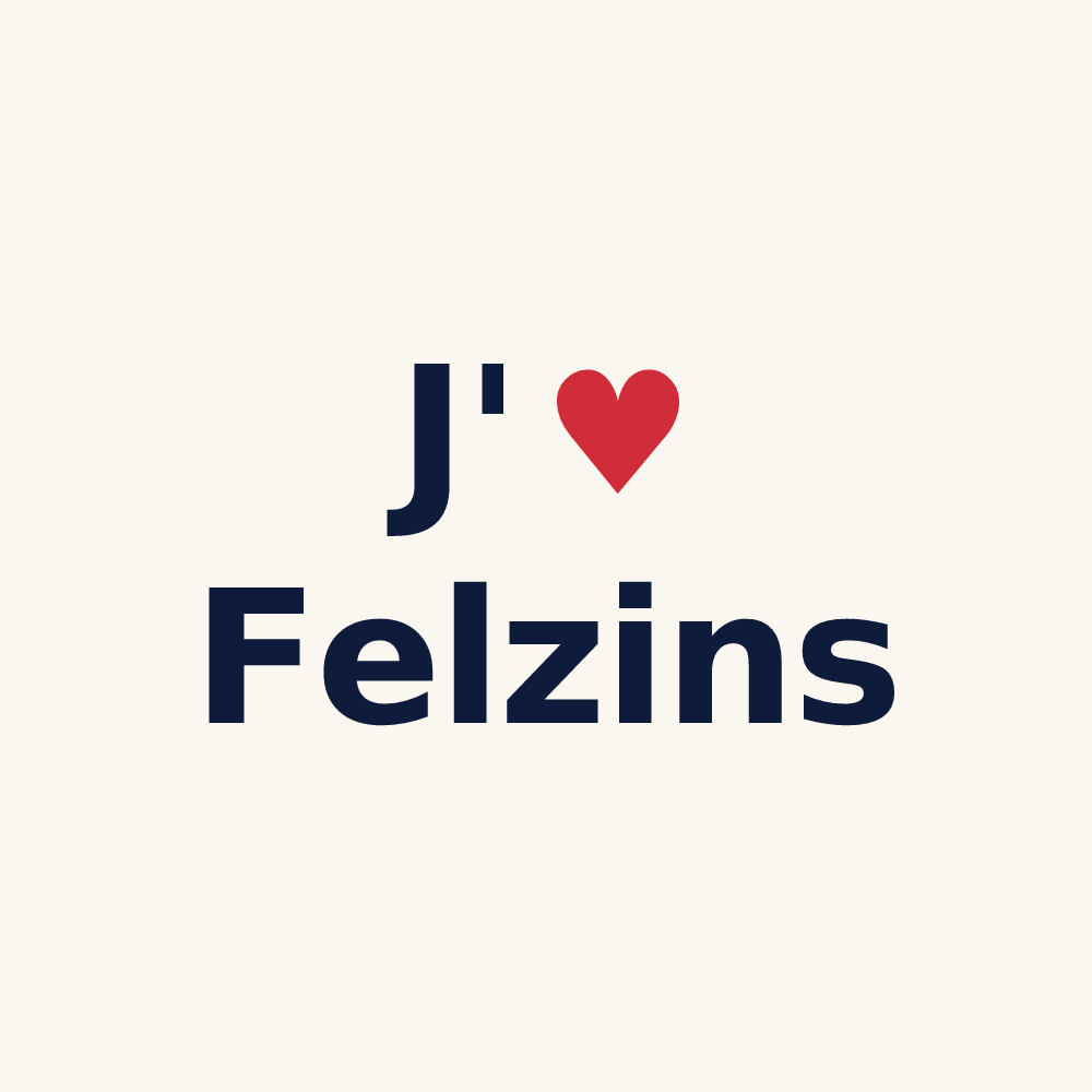 Tasse personnalisée Felzins — design J'aime Felzins