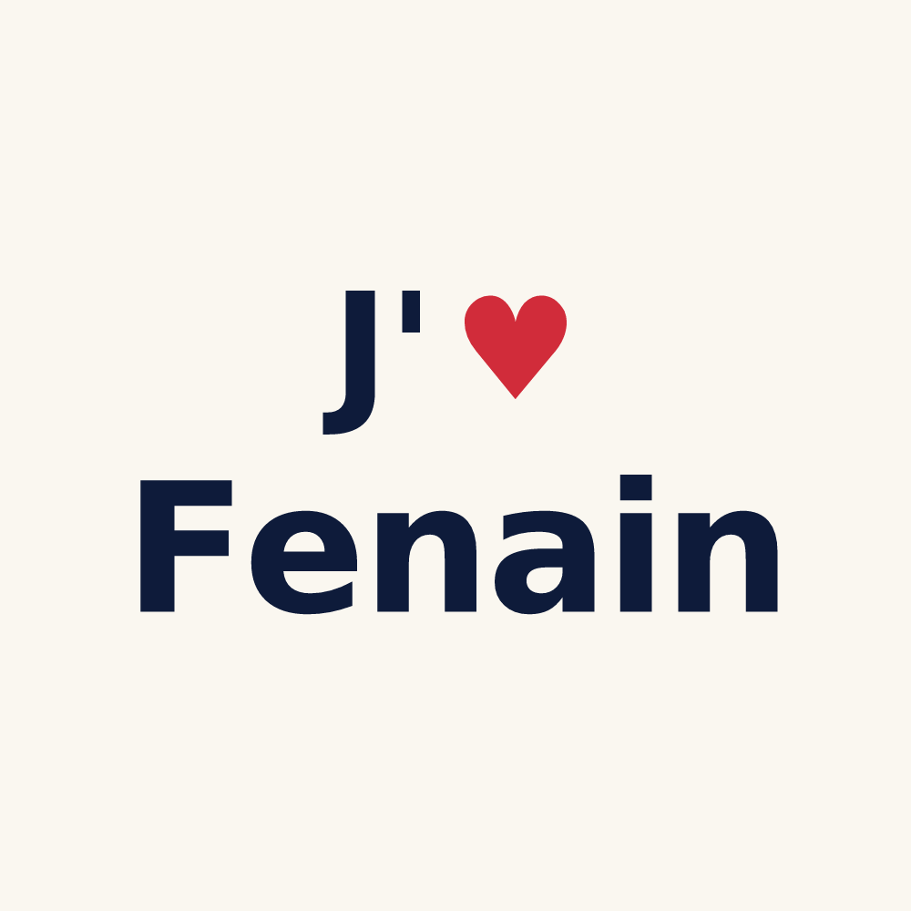 Tasse personnalisée Fenain — design « J'aime Fenain » imprimé sur la tasse