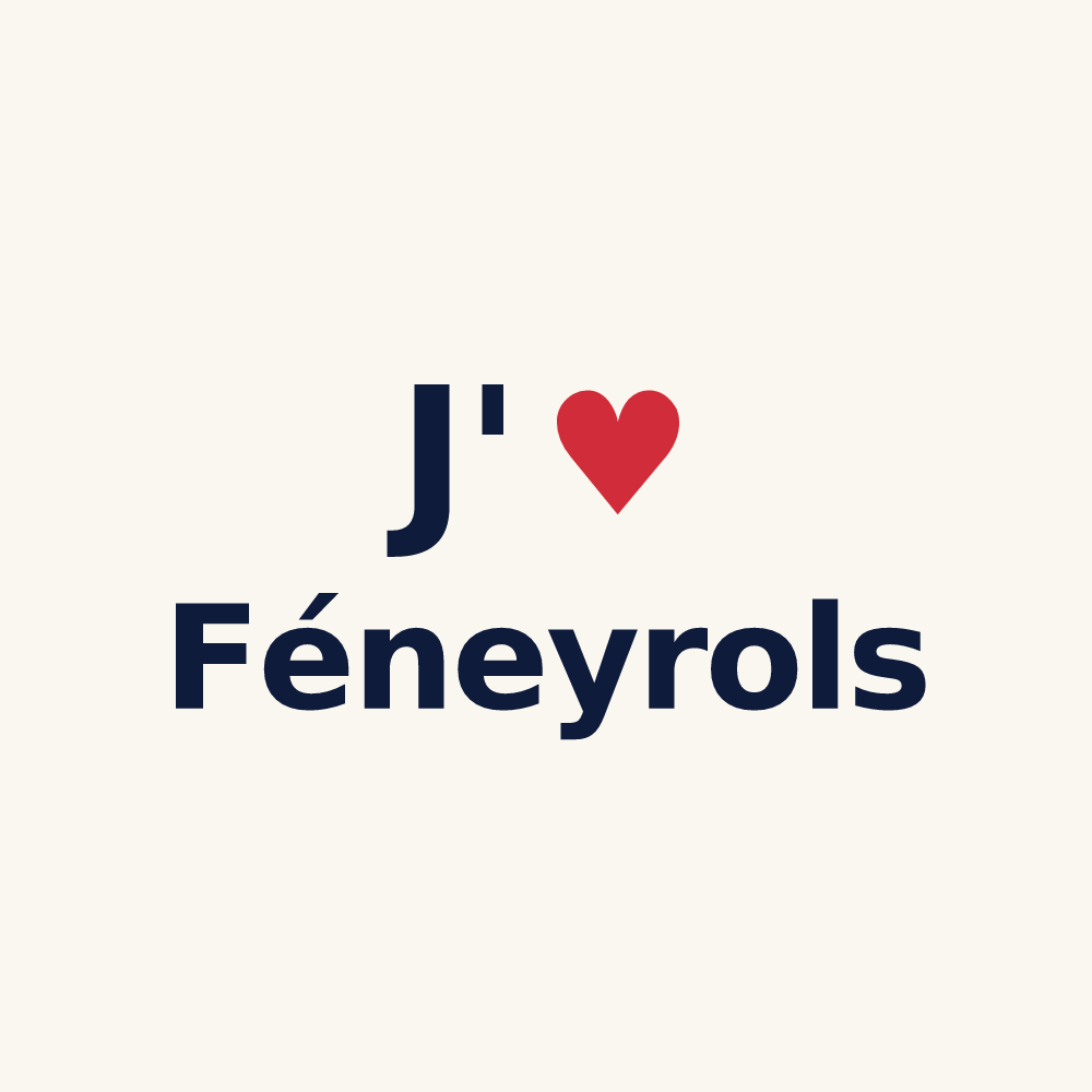 Tasse personnalisée Féneyrols — design J'aime Féneyrols