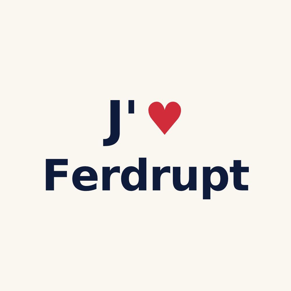 Tasse personnalisée Ferdrupt — design J'aime Ferdrupt