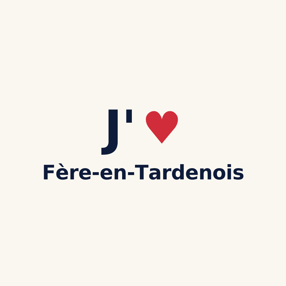 Tasse personnalisée Fère-en-Tardenois — design J'aime Fère-en-Tardenois